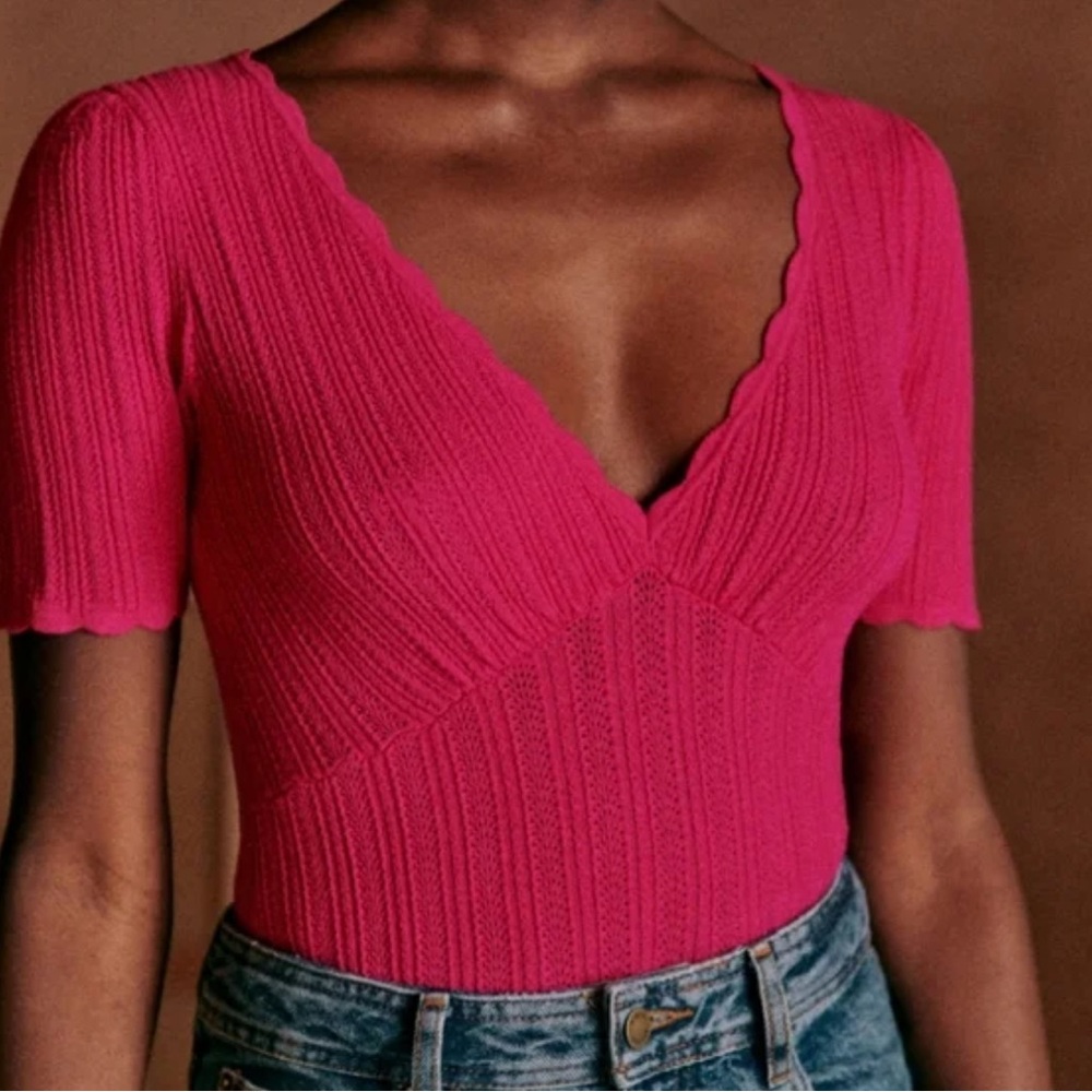 Sezane Cloe top pink